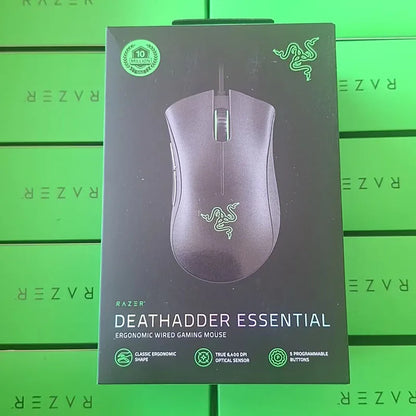 🐍 Razer DeathAdder Essential — Wired Gaming Mouse 6400 DPI • 5 Programmable Buttons • Ergonomic Design • For PC & Laptop ⚡🎮