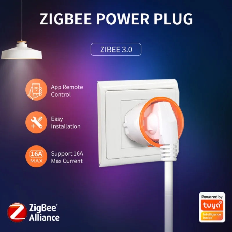 Tuya Zigbee 3.0 Smart Power Plug 16A EU – Έξυπνη Πρίζα με Energy Monitor & Child Lock