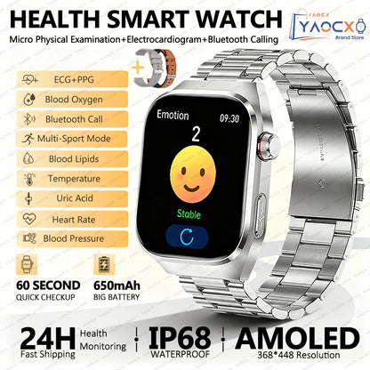 ⌚ AI Health Diagnosis Smart Watch – Advanced Health Analysis Watch with ECG + PPG & Calls
