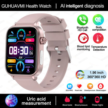 Smart Watch ECG + PPG – Προηγμένο Ρολόι Υγείας & Ευεξίας για Γυναίκες