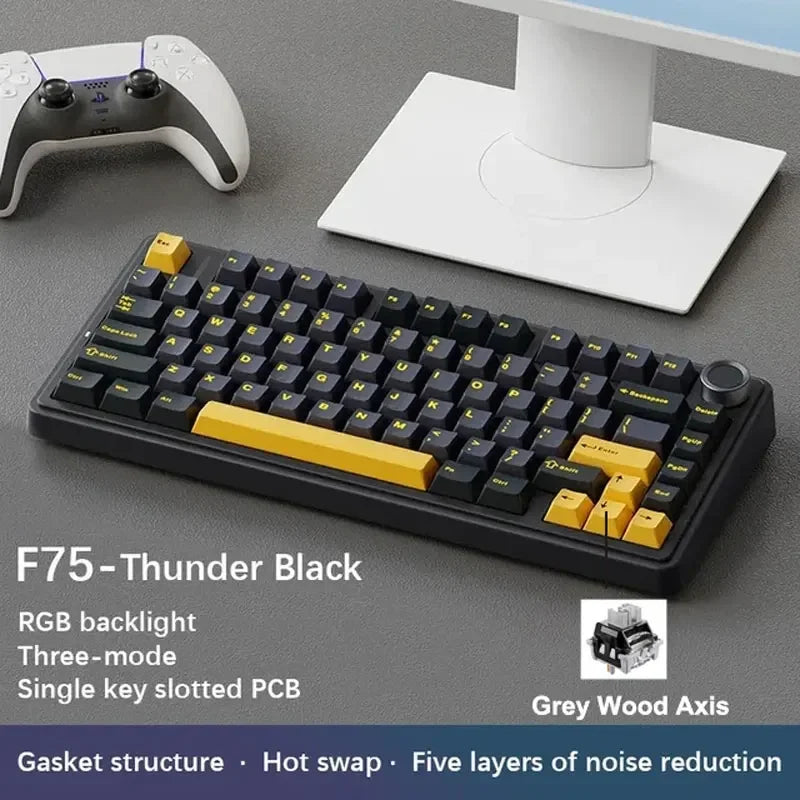 AULA F75 Gaming Mechanical Keyboard RGB – 75% Wireless Layout
