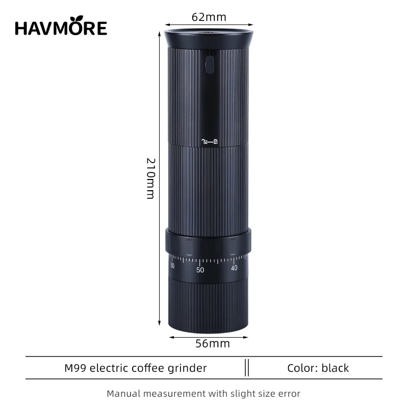 ☕⚡ Ηλεκτρικός Μύλος Καφέ USB 38mm – Ασύρματος, Φορητός & Υψηλής Ακρίβειας ⚡☕