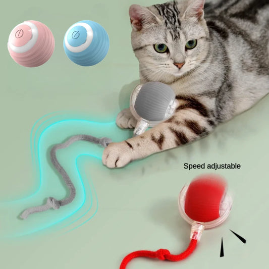 🐱 New Electric Cat Ball – Αυτόματη Διαδραστική Μπάλα με Πουλάκι | Smart Sensor & Επαναφορτιζόμενη 🪶⚡