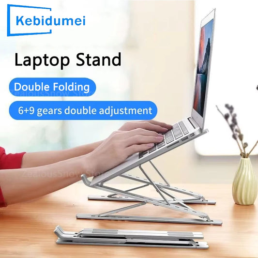 💻✨ Aluminum Laptop Stand – Ρυθμιζόμενη & Αναδιπλούμενη Βάση MacBook & Tablet 🎯