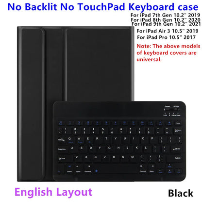 💻✨ Keyboard Case με Touchpad & Backlight – Συμβατό με iPad 7/8/9th Gen, Air3 & Pro 10.5" ✨📱