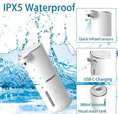 🧼 Automatic Touchless Soap Dispenser – Αυτόματος Dispenser Σαπουνιού με Αισθητήρα Υπερύθρων & USB Φόρτιση