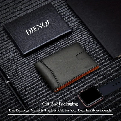 👛🕴️ Ανδρικό Slim Πορτοφόλι – Συνθετικό Δέρμα, RFID Blocking & Money Clip 💳💵