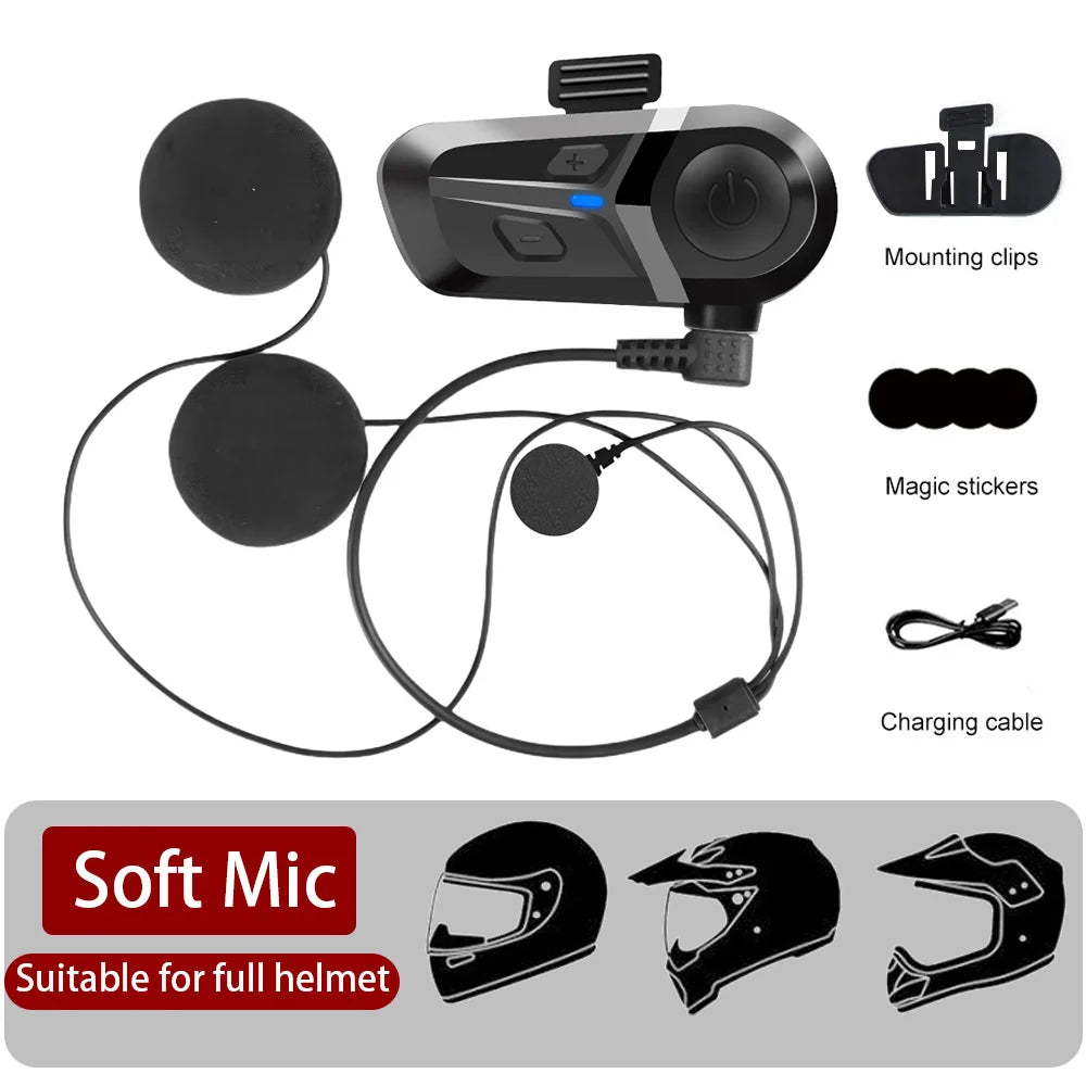 🏍️🎧 Waterproof Bluetooth Helmet Headset for Motorcycles – Hands-Free Calls & Music (BT 5.3) 🎧🏍️