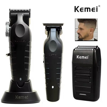 💇‍♂️⚡ Kemei Hair Clipper & Shaver Kit – Επαγγελματική Κουρευτική & Ξυριστική Μηχανή Ανδρών (KM-2296 / KM-2299 / KM-1102)