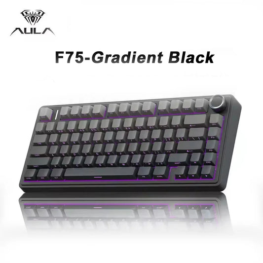 ⌨️🔥 AULA F75 Gaming Mechanical Keyboard RGB – 75% Wireless Layout 🎮✨