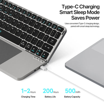 ⌨️📱 Multifunctional Foldable Bluetooth 5.0 Keyboard με Touchpad & Phone Holder