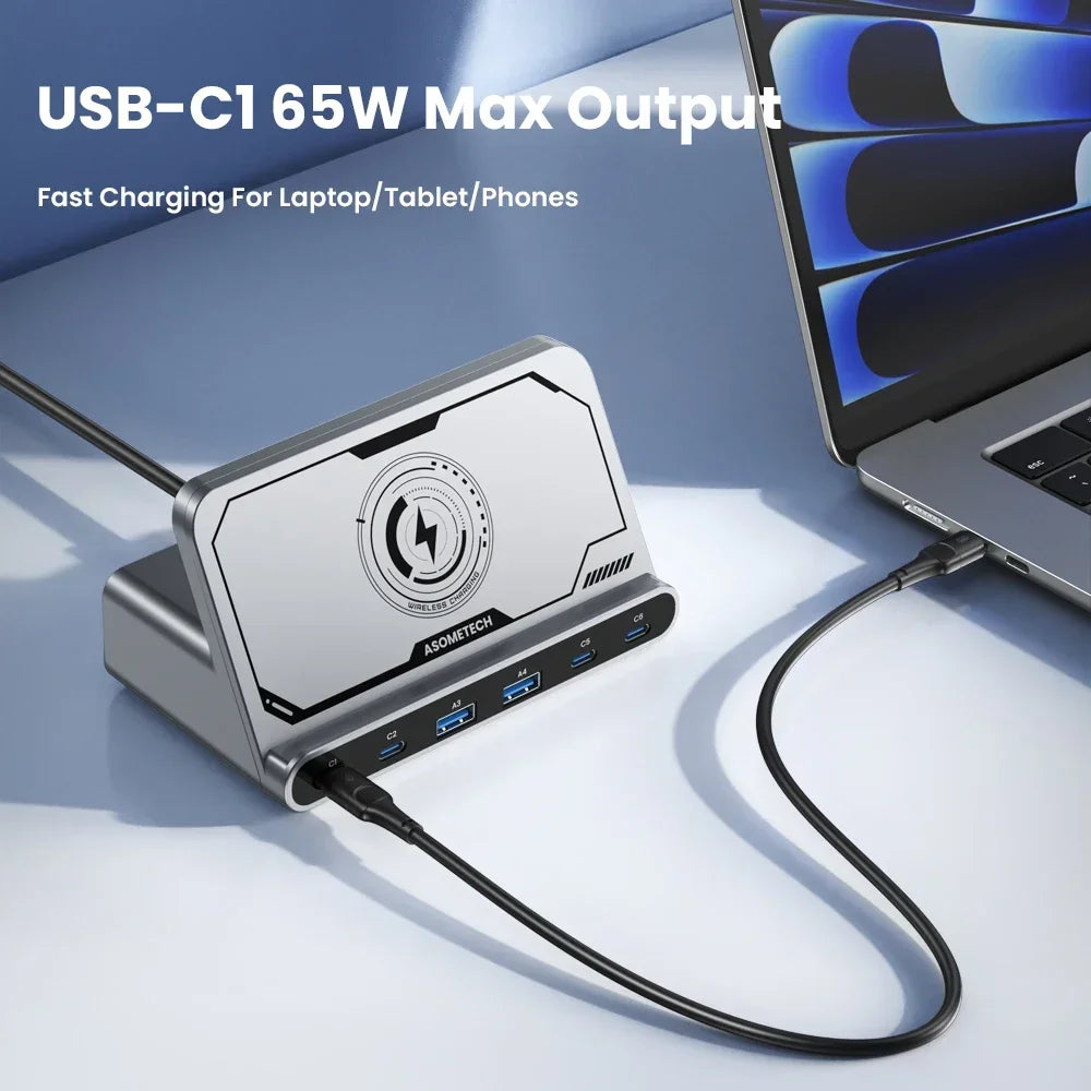 160W USB Charging Station – Ασύρματη Φόρτιση & GaN PD/PPS Fast Charger