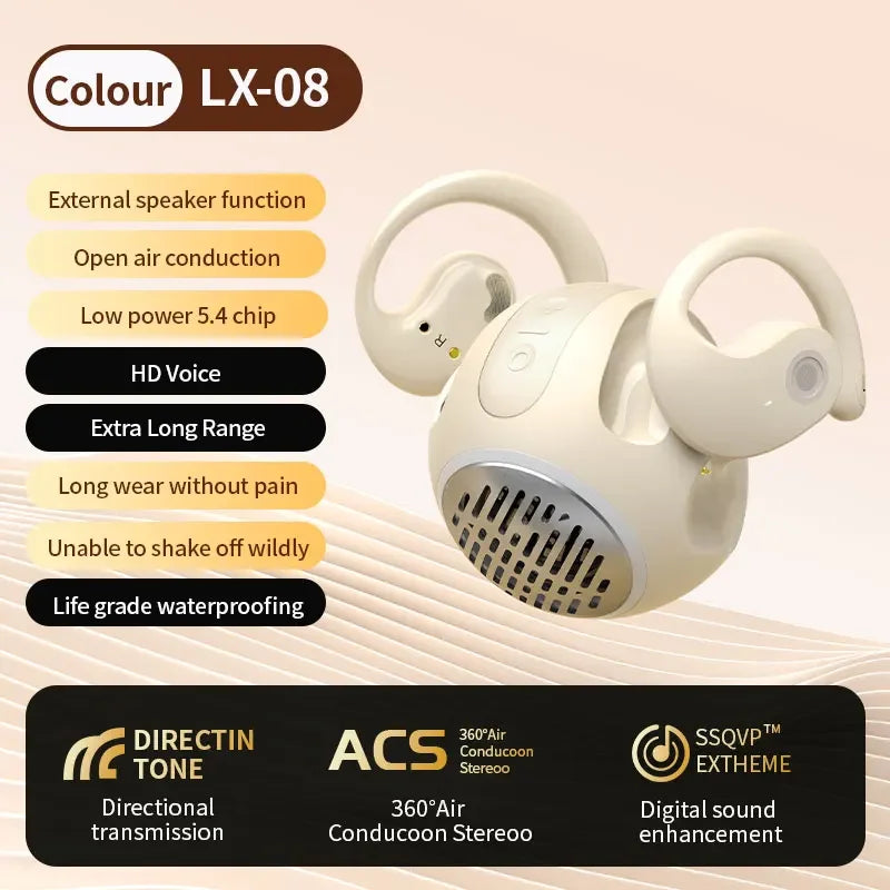 🎧 JM13 PRO 2-in-1 Open Bluetooth Earphones – Ασύρματα Ακουστικά με Subwoofer Speaker, HD Κλήσεις & Bluetooth 5.4 | OWS Design & Εργονομική Άνεση