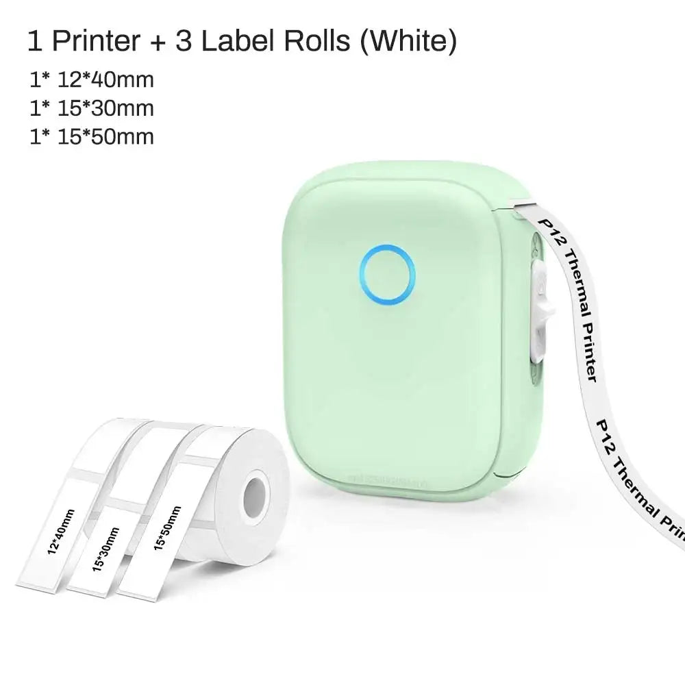 🏷️ P12 Portable Mini Thermal Label Printer – Bluetooth Εκτυπωτής Ετικετών με Marklife App & Επαναφόρτιση Type-C