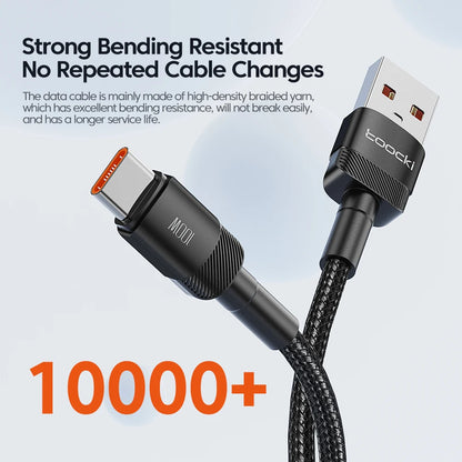 ⚡🔌 Toocki 6A USB to Type-C Cable – PD 100W Ταχεία Φόρτιση & Data Sync 🎯