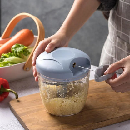 🔪🥕 Χειροκίνητο Μηχανικό Μπλέντερ 500ml/900ml – Πολυκόφτης Σκόρδου, Κρεμμυδιού & Λαχανικών