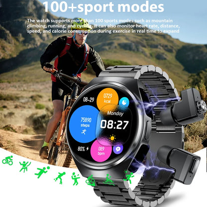 ⌚ DAORKOW GT96 – TWS 2-σε-1 Smart Watch με Ενσωματωμένα Bluetooth Ακουστικά | Κλήσεις, NFC, Παρακολούθηση Υγείας & Μουσική