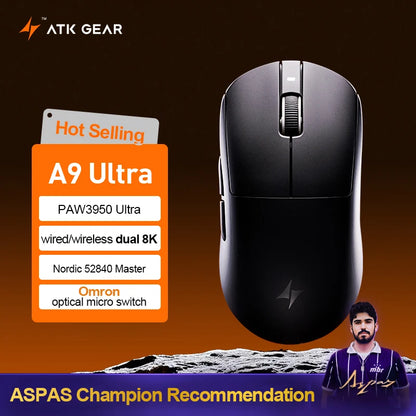 🐉⚡ ATK Dragonfly A9 / A9 Plus – Ultra Wireless Gaming Mouse με 8K Polling & PAW3395/3950