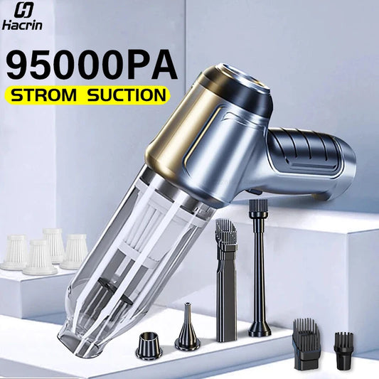 🚗💨 Car Vacuum Cleaner – Φορητό Ασύρματο Σκουπάκι Αυτοκινήτου 95000PA με Ισχυρή Αναρρόφηση & Blower
