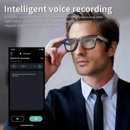 GUHUAVMI W610 AI Smart Glasses - Smart Glasses with 8MP Camera, AI Translation, Bluetooth Calls & Music