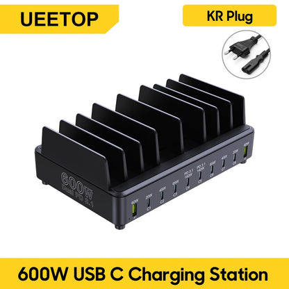 ⚡🔌 Ueetop 600W Multi USB Fast Charger – 10 Θύρες GaN PD 3.1 Charging Station ⚡