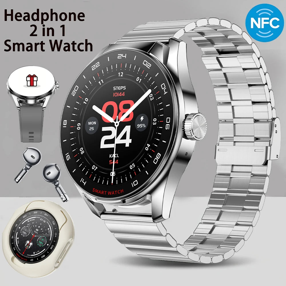 ⌚ GEJIAN D9 – Smart Watch με Ενσωματωμένα Bluetooth Ακουστικά 2-σε-1 | NFC, Κλήσεις, Καρδιακός Ρυθμός & Πολλαπλά Sports Modes