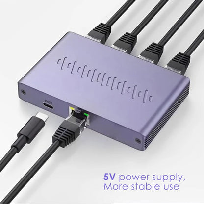 1000Mbps Ethernet 1x4 Splitter – Gigabit RJ45 Cat6 LAN Extender