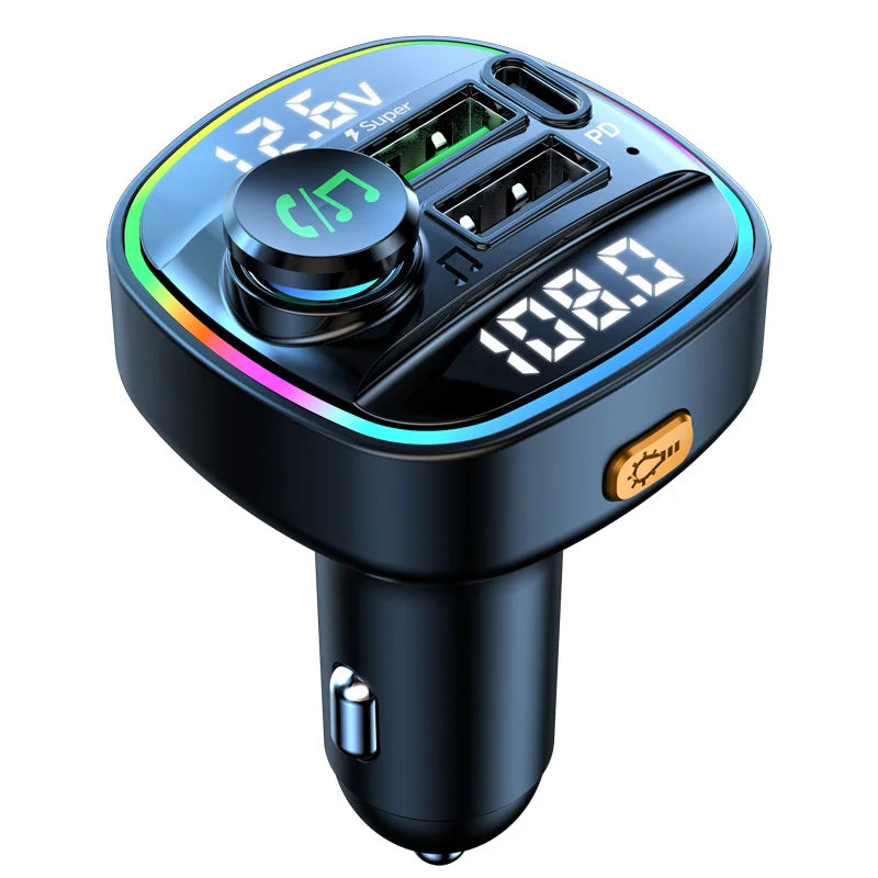 🚗 Bluetooth 5.0 FM Transmitter για Αυτοκίνητο – Handsfree Κλήσεις, MP3 Player & Γρήγορη Φόρτιση 22.5W