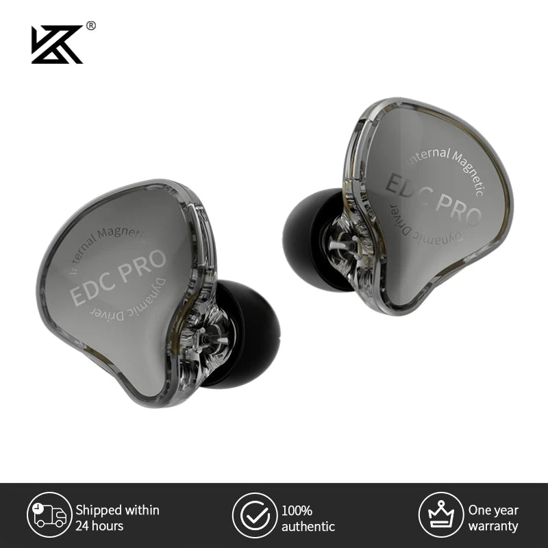 KZ EDC Pro HiFi In-Ear Ακουστικά με Μικρόφωνο – 3.5mm, Αποσπώμενο Καλώδιο & Dynamic Driver