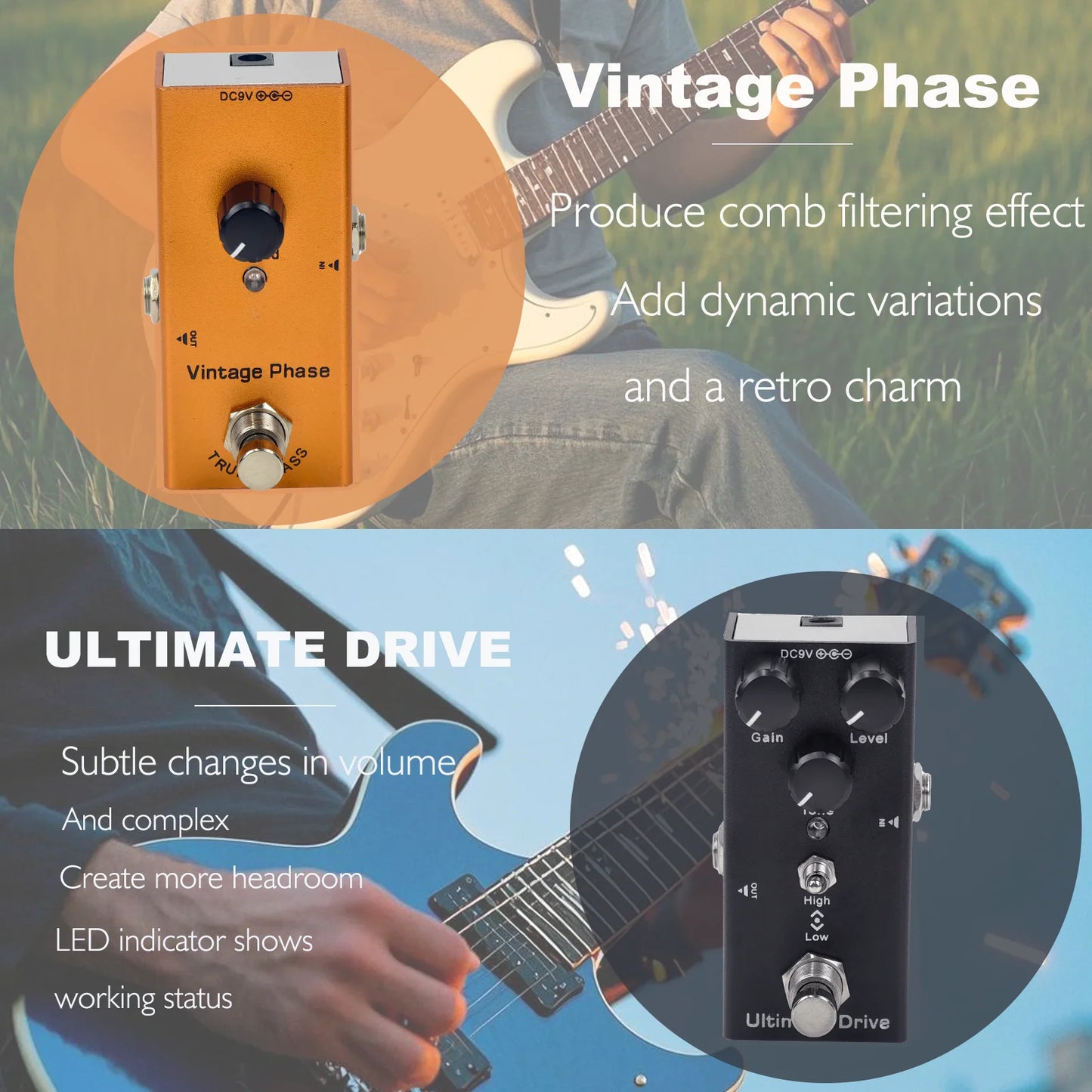 🎸⚡ Πεντάλ Ηλεκτρικής Κιθάρας – Overdrive, Distortion, Chorus, Delay & Tremolo, True Bypass & Ανθεκτικό Design 🎶