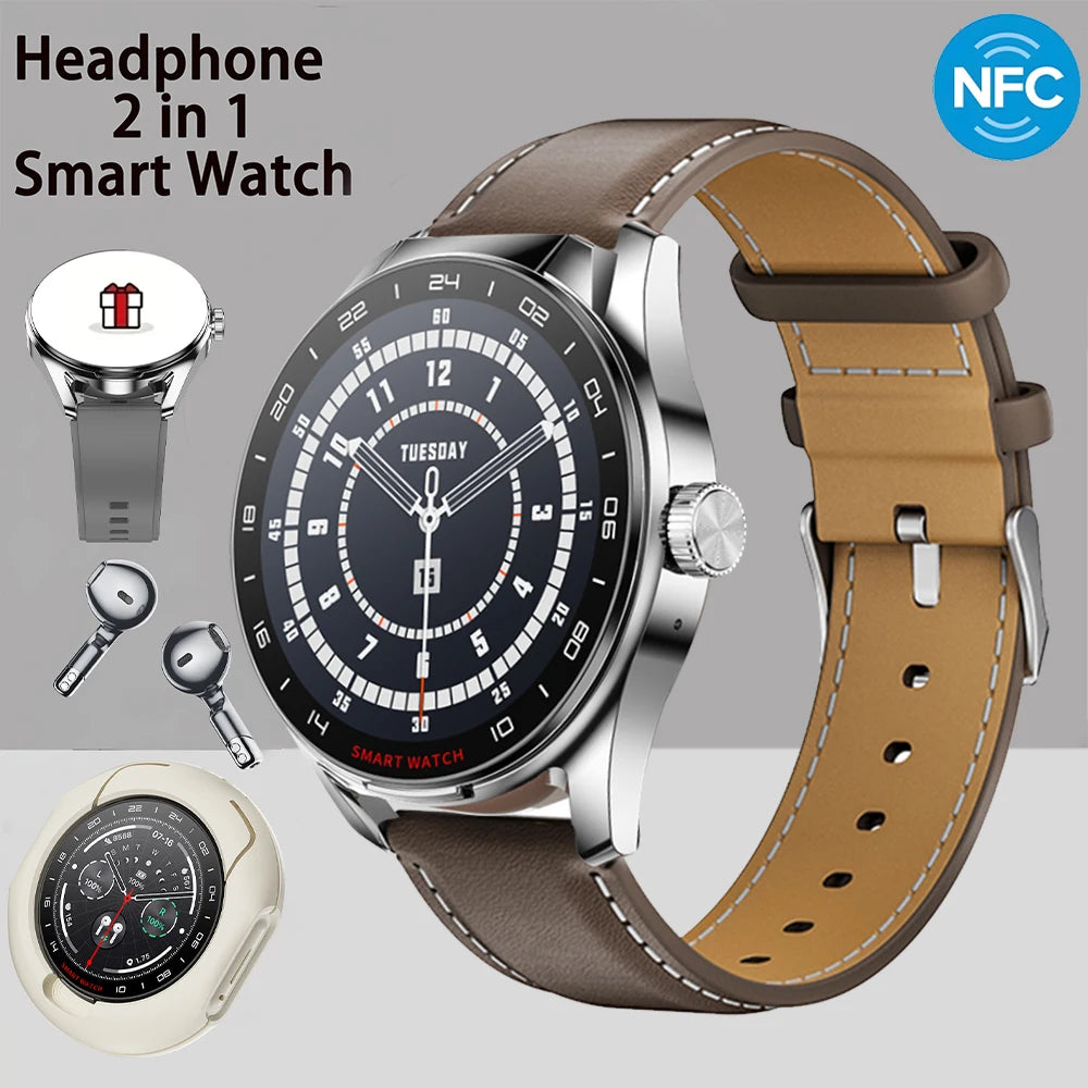 ⌚ GEJIAN D9 – Smart Watch με Ενσωματωμένα Bluetooth Ακουστικά 2-σε-1 | NFC, Κλήσεις, Καρδιακός Ρυθμός & Πολλαπλά Sports Modes