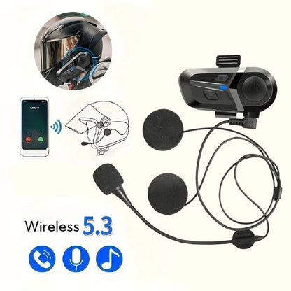 🏍️🎧 Waterproof Bluetooth Helmet Headset for Motorcycles – Hands-Free Calls & Music (BT 5.3) 🎧🏍️