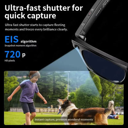 GUHUAVMI W610 AI Smart Glasses - Smart Glasses with 8MP Camera, AI Translation, Bluetooth Calls & Music