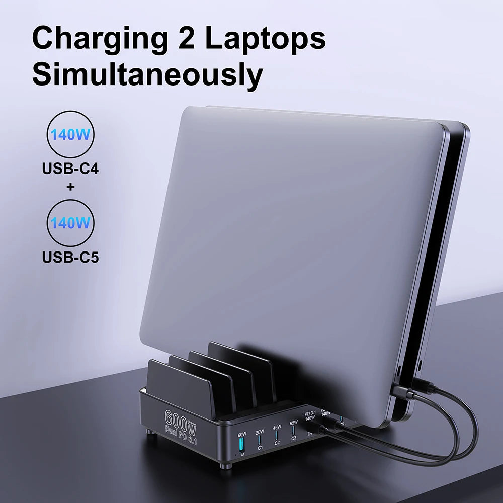 ⚡🔌 Ueetop 600W Multi USB Fast Charger – 10 Θύρες GaN PD 3.1 Charging Station ⚡