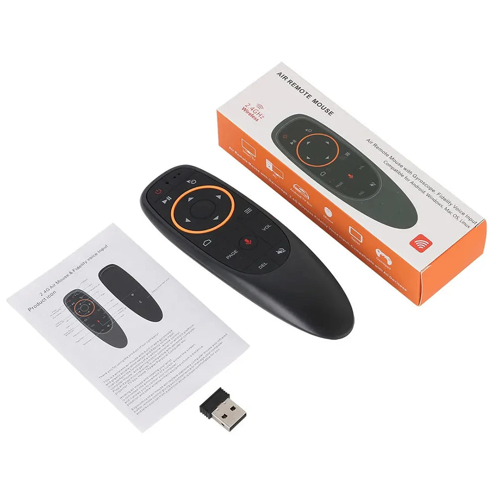 🎤 MRSVI G10S Universal Voice Remote Control | 2.4G Wireless + IR Learning Air Mouse | For Android TV Box / H96 MAX / X88 Pro / Smart TV / Projector