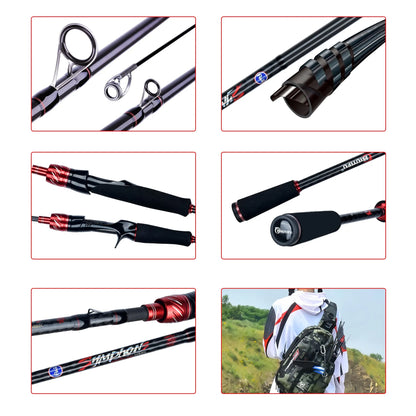 🎣 BIUTIFU Traveller Spinning & Casting Rod – Ανθεκτικό Καλάμι Ψαρέματος Carbon με FUJI Guides 🌊