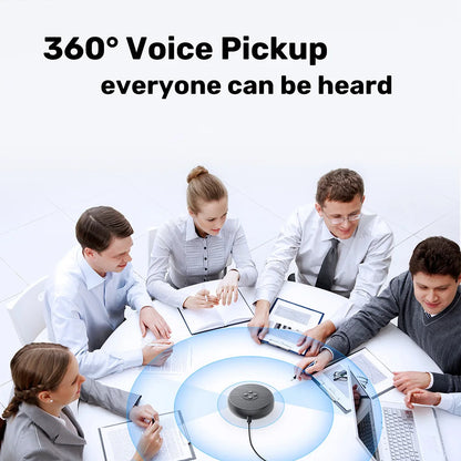 EMEET USB Conference Speakerphone with 2 Microphones & 360° Voice Pickup – for Zoom, Teams & Webex