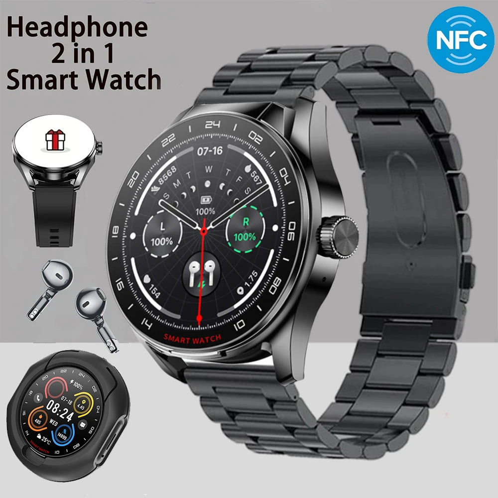 ⌚ GEJIAN D9 – Smart Watch με Ενσωματωμένα Bluetooth Ακουστικά 2-σε-1 | NFC, Κλήσεις, Καρδιακός Ρυθμός & Πολλαπλά Sports Modes