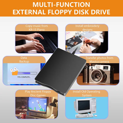 💾🔌 Portable 3.5" Floppy Disk Reader USB Type-C 🚀 (1.44MB External Drive)