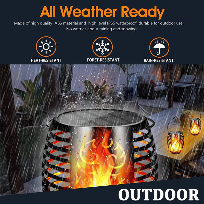 🔥🌞 Ηλιακά Φωτιστικά Κήπου – 96 LED Torch με Εφέ Φλόγας, Αδιάβροχα & Αυτόματης Λειτουργίας 🌙✨