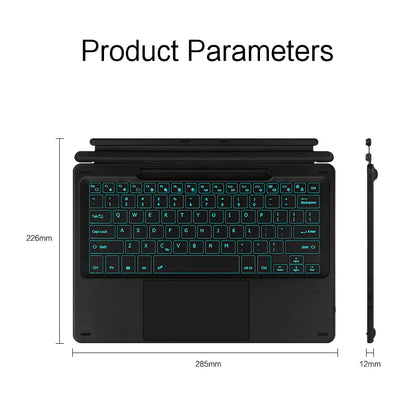 💻✨ Bluetooth Backlit Keyboard με TouchPad – Για Microsoft Surface Pro 8 / 9 / 10 / 11 / X ✨💻