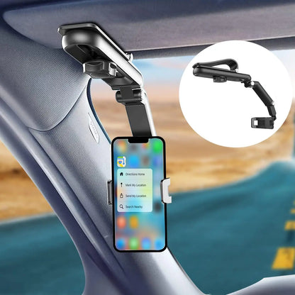 🚗 Sun Visor 360° Phone Holder – Πολυλειτουργική Βάση Κινητού για Αυτοκίνητο