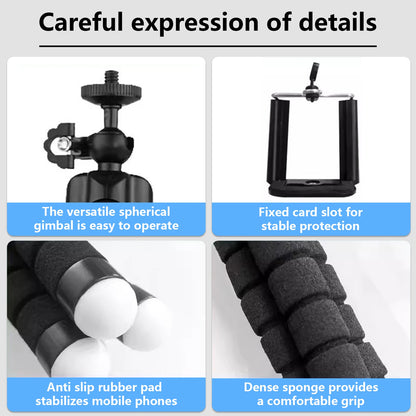 📸 Mini Octopus Tripod για GoPro Hero 11/10/9/8/7/6/5 – Flexible Stand με Universal Βάση