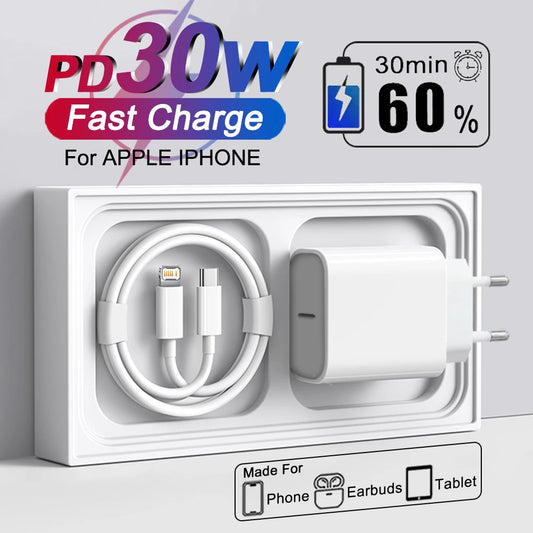 ⚡🔌 Apple 30W USB-C Fast Charger – Ταχυφορτιστής PD για iPhone & iPad 📱✨