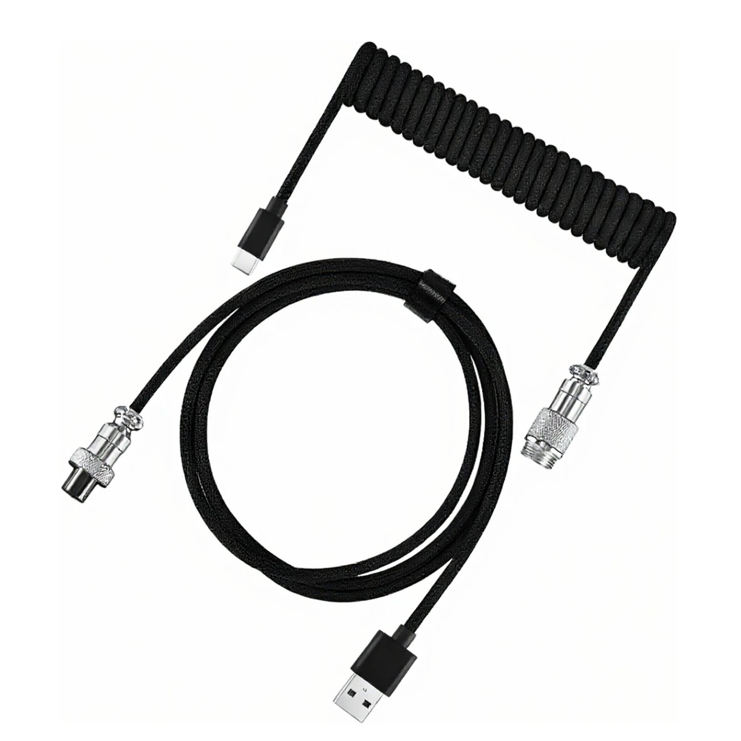 Mechanical Keyboard Coiled Cable USB Type-C με Aviator Connector (έως 3m)