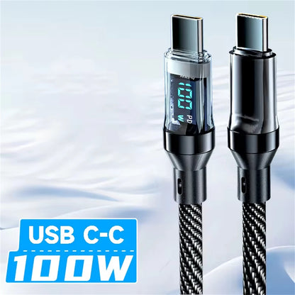 ⚡🔌 NNBILI 120W Type-C Cable – Super Fast Charging με LED Οθόνη