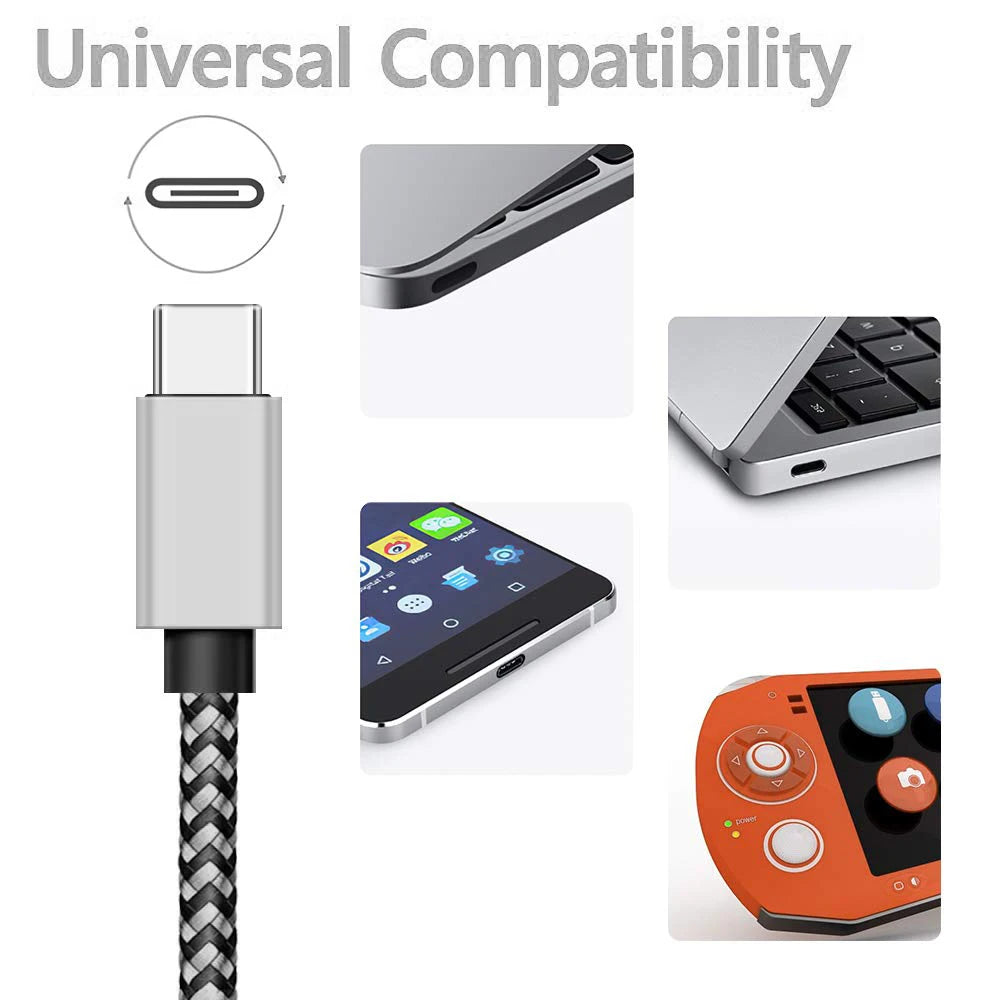 🔌⚡ USB Type-C Καλώδιο Φόρτισης & Data – 2.4A Fast Charging, Υφασμάτινο Woven Nylon, Ανθεκτικό & Γρήγορο 📱✨
