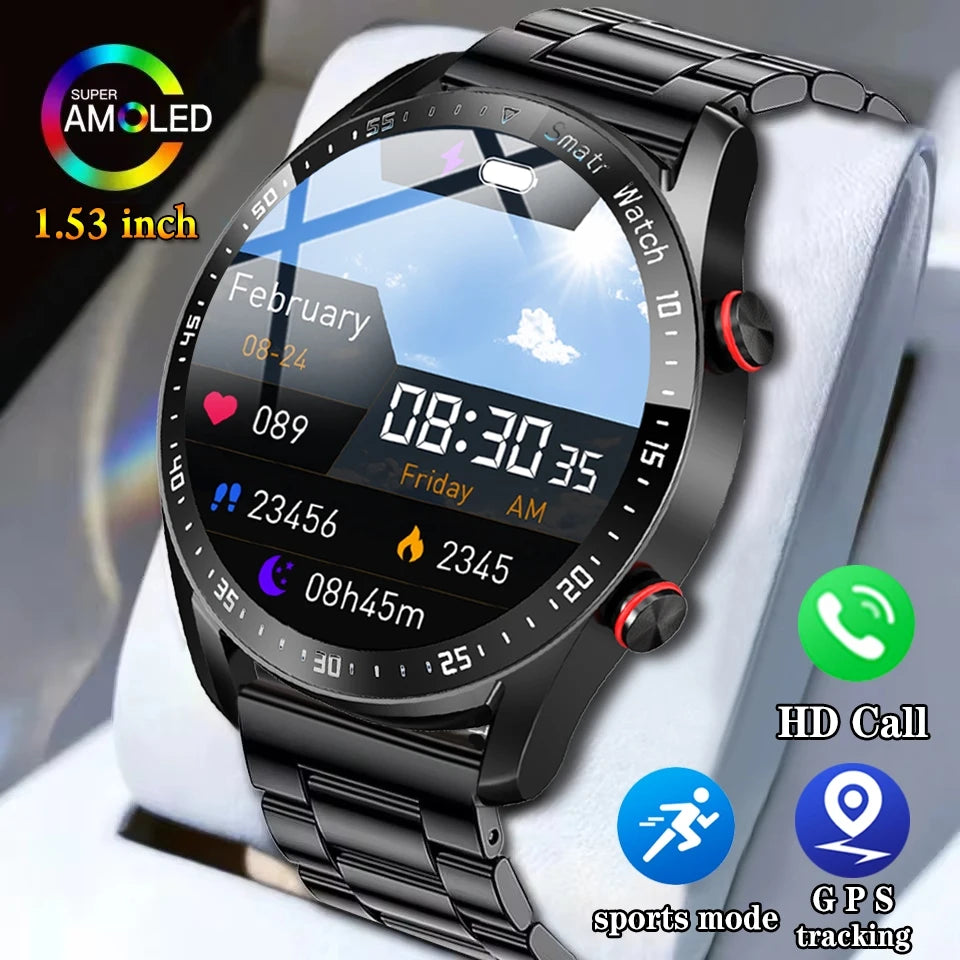 ⌚ New Smart Watch Men – 1.5” Full Touch Screen με Bluetooth Κλήσεις & Fitness Παρακολούθηση