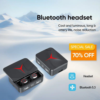 🎧 M90 TWS Touch Display Earphones Bluetooth Wireless Gaming | HiFi Ήχος | Noise-Cancelling Μικρόφωνο | Αθλητικά & Esports 🎮🎵