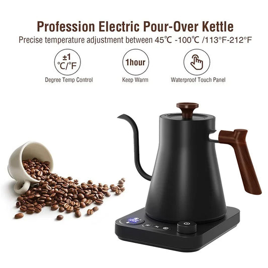 ☕⚡ Smart Electric Gooseneck Kettle – Για Τέλειο Pour Over Καφέ & Τσάι με Απόλυτο Έλεγχο! ⚡☕  Smart Constant Temperature Electric Kettle